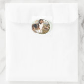 Ruw collie Keeper van de schapen Vierkante Sticker (Tas)