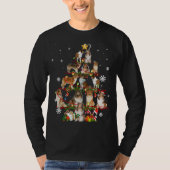 Ruw Collie Kerstboom Lichten Sweater Hond Chr T-shirt (Voorkant)