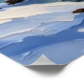 Ruw Collie Kerstboot Vakantie Poster (Hoek)