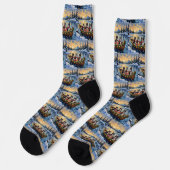Ruw Collie Kerstboot Vakantie Sokken (Links)