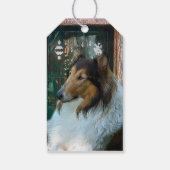 Ruw Collie kerstcadeautjes Cadeaulabel (Achterkant)