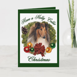 Ruw Collie kerstcadeautjes Feestdagen Kaart