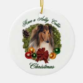 Ruw Collie kerstcadeautjes Ornamenten