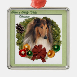 Ruw Collie kerstcadeautjes Ornamenten