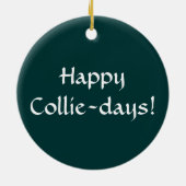 Ruw Collie kerstcadeautjes Ornamenten (Achterkant)