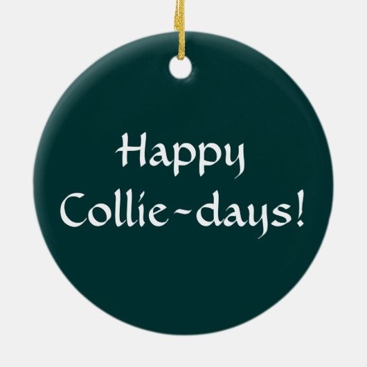 Ruw Collie kerstcadeautjes Ornamenten (Achterkant)