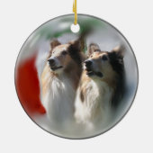 Ruw Collie kerstcadeautjes Ornamenten (Achterkant)