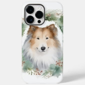 Ruw Collie Kerstkrans Feestelijke Pup Case-Mate iPhone Case (Achterkant)