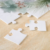 Ruw Collie Kerstkrans Feestelijke Pup Legpuzzel (Zijkant)