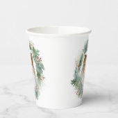 Ruw Collie Kerstkrans Feestelijke Pup Papieren Bekers (Links)