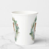 Ruw Collie Kerstkrans Feestelijke Pup Papieren Bekers (Rechts)