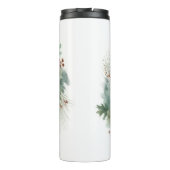 Ruw Collie Kerstkrans Feestelijke Pup Thermosbeker (Achterkant)