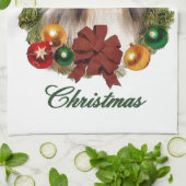 Ruw Collie Kerstmis Theedoek (Gevouwen)