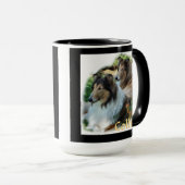 Ruw Collie Kunst Geschenken Mokken (Voorkant rechts)