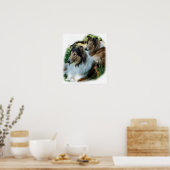 Ruw Collie Kunstgeschenk Poster (Keuken)