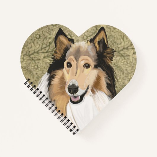 Ruw collie, lang gespierd collie portret notitieboek (Voorkant)