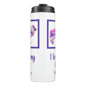Ruw Collie Leuke Hond Silhouet PurplePY&B Thermosbeker (Voorkant)