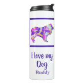 Ruw Collie Leuke Hond Silhouet PurplePY&B Thermosbeker (Gedraaid links)