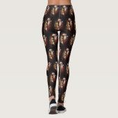 Ruw Collie Met Sinterklaas Feestelijke Kerstmis Leggings (Achterkant)