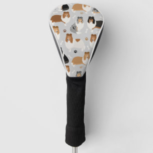 Ruw Collie Paws en Botten Golf Head Hoesje Golfheadcover