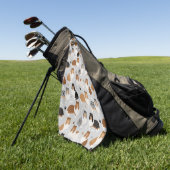 Ruw Collie Paws en Botten Golf Towel Golfhanddoek (Groen)