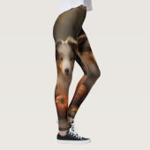 Ruw Collie Puppy Herfst Delight Pompoen Leggings (Rechts)