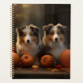 Ruw Collie Puppy Herfstpracht Pompoen Planner (Voorkant)