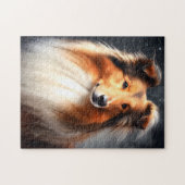 Ruw Collie Puzzel Legpuzzel (Horizontaal)