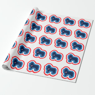 Ruw Collie Rood Wit En Blauw 4 juli Cadeaupapier