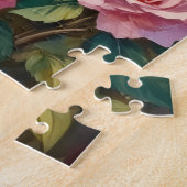 Ruw Collie Rose Weide Kunst Legpuzzel (Zijkant)
