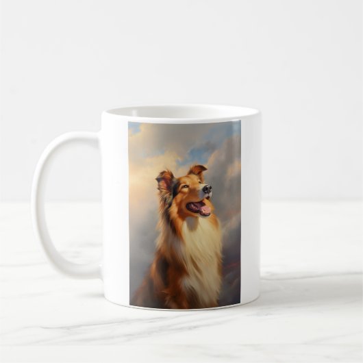 Ruw collie / Schotse collie Koffiemok (Links)