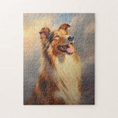 Ruw collie / Schotse collie Legpuzzel (Verticaal)