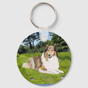 Ruw Collie-sleutelhanger Sleutelhanger
