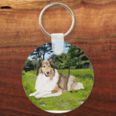 Ruw Collie-sleutelhanger Sleutelhanger (Achterkant)