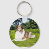 Ruw Collie-sleutelhanger Sleutelhanger (Achterkant)