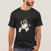 Ruw Collie Tri T-Shirt met lange mouwen (Voorkant)