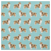 ruw colliehond lichtblauw stof (Swatch)
