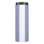 Ruw Corduroy smalle strepen in Gritty Blue Thermosbeker (Achterkant)