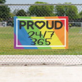 Ruw de maand van de pride van de regenboogkleuren spandoek (Insitu)