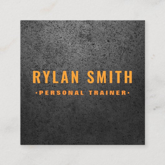 Ruw, donker gedurfd masculine modern vierkante visitekaartje (Voorkant)