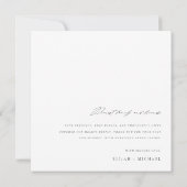 Ruw-Elegante Trouwfoto Dankkaart Bedankkaart (Achterkant)