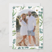 Ruw Eucalyptus Foto Bruiloft Save The Date (Achterkant)