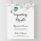 Ruw Eucalyptus Gouden Signature Drankjes Bord Poster