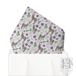 Ruw Ezel Bloem Papier Paarse Tissue Papier