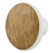 Ruw Faux-houtachtergrond in natuurlijke kleur Keramische Knop (Rechts)