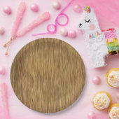 Ruw Faux-houtachtergrond in natuurlijke kleur Papieren Bordje (Feest)