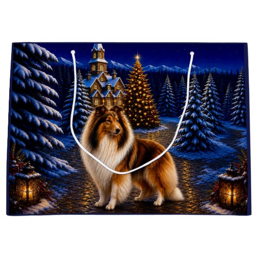 Ruw Gecoatde Collie Vakantie Groot Cadeauzakje (Voorkant)