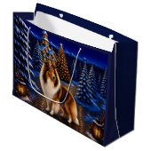 Ruw Gecoatde Collie Vakantie Groot Cadeauzakje (Voorkant Gekanteld)