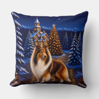 Ruw Gecoatde Collie Vakantie Kussen