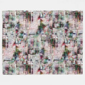 Ruw gekleurde vreemde tekening onder abstracte jut fleece deken (Voorkant (Horizontaal))